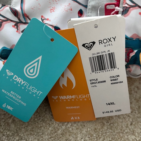 NWT Roxy girls Delski ski jacket - Picture 4 of 4